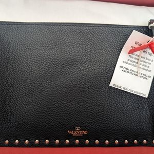 Valentino Garvavani Large Leather Pouch